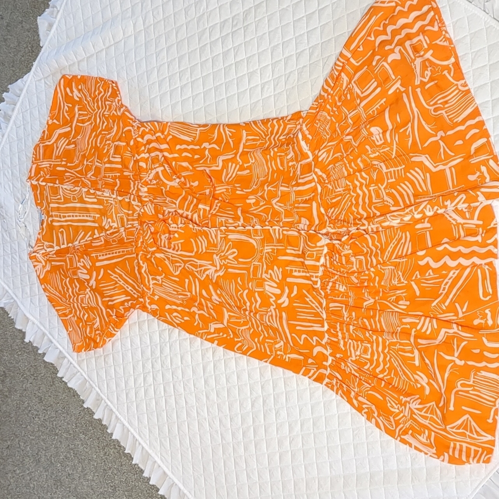 Blue Island Orange Duster Beach Swim Cruise Cover up - Picture 15 of 16